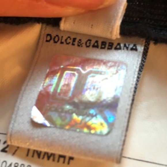 Stunning Dolce & Gabbana Metallic Black‎ Pencil Skirt Sz 42 (US 6) - EUC - Picture 5 of 10